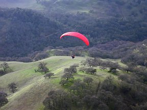 Sam flying Mt. Diablo on New Year's Day
